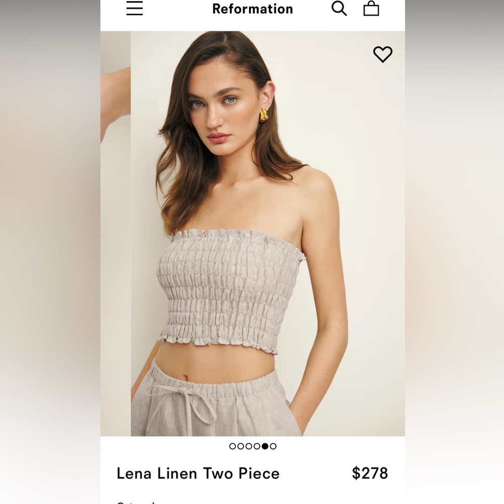 Reformation Linen Set size Medium